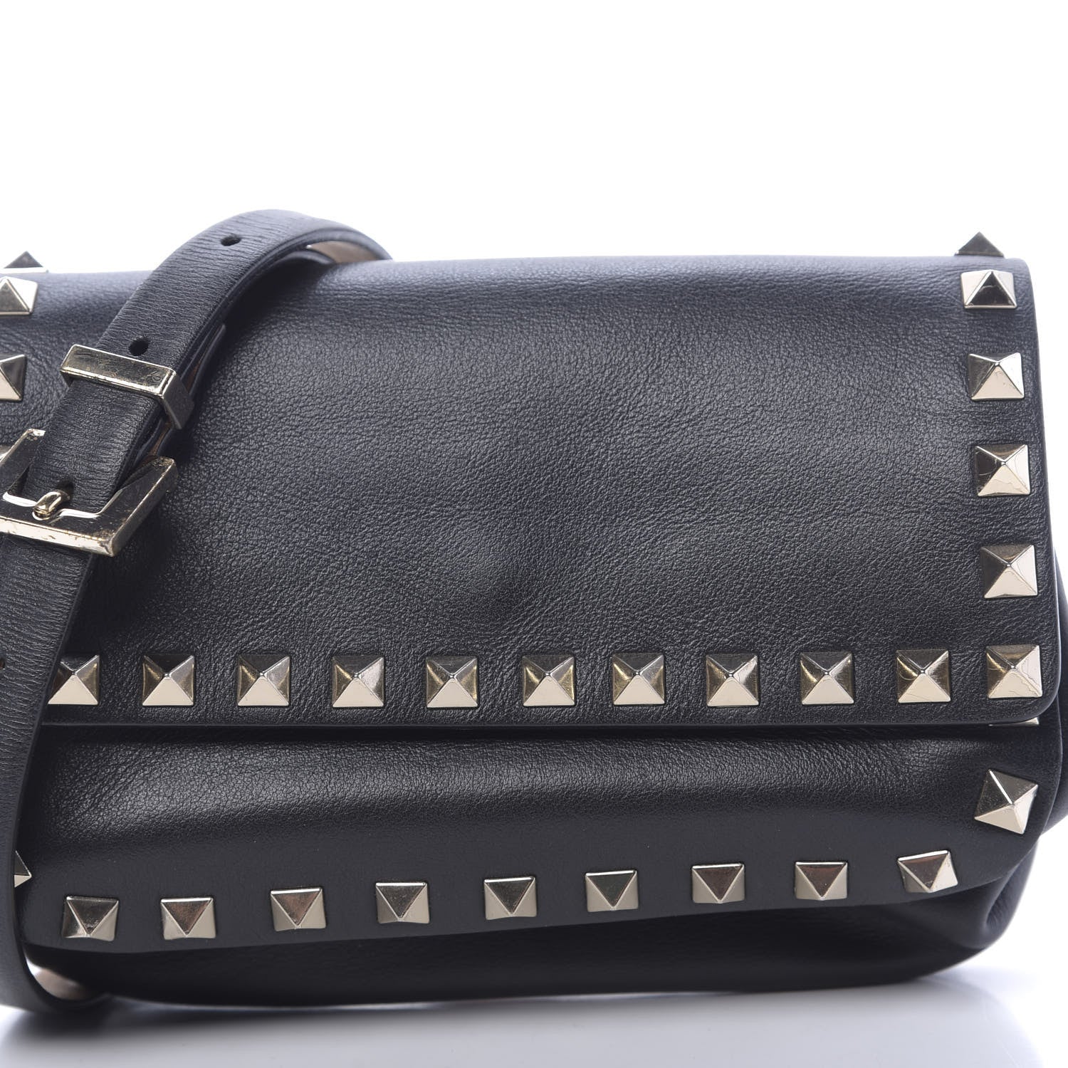 Valentino Garavani Calfskin Rockstud Belt Bag Black 18 of 18
