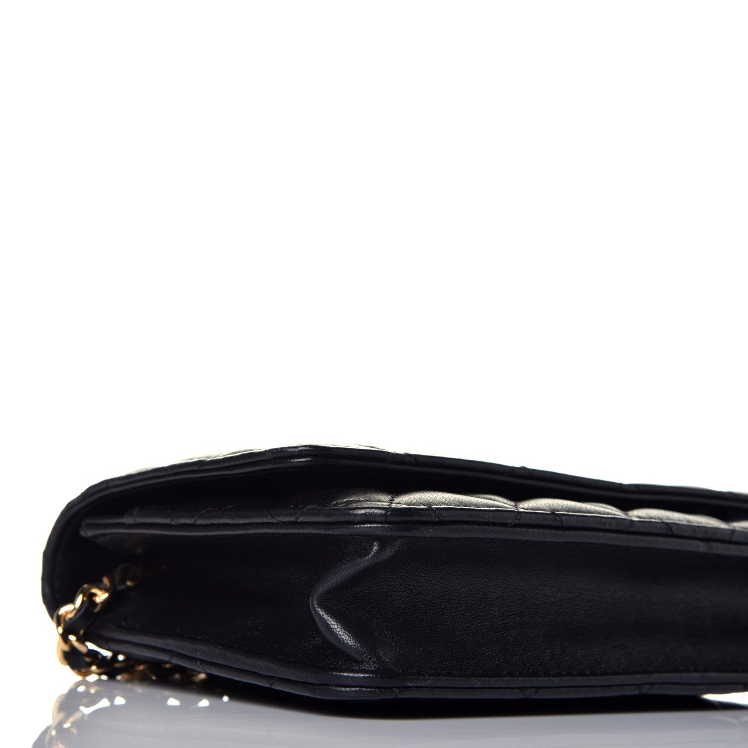 Chanel Lambskin Quilted Wallet On Chain WOC Black 7 of 9