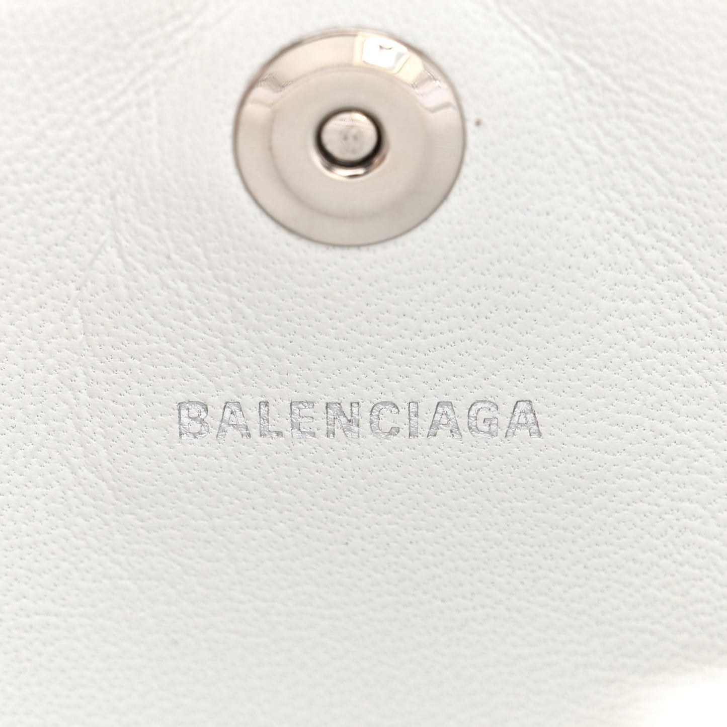 Grained Calfskin XS Hourglass East West Tote White