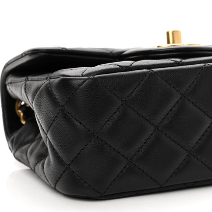 Chanel Lambskin Quilted Mini Pearl Crush Flap Black 9 of 11