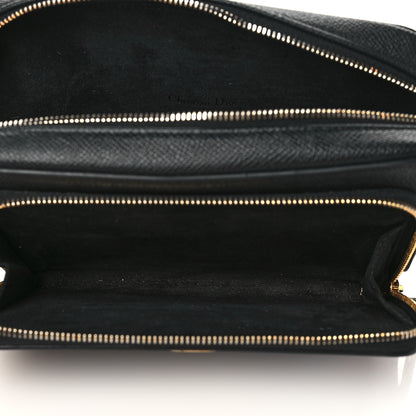 Christian Dior Grained Calfskin Caro Double Pouch Black 5 of 6