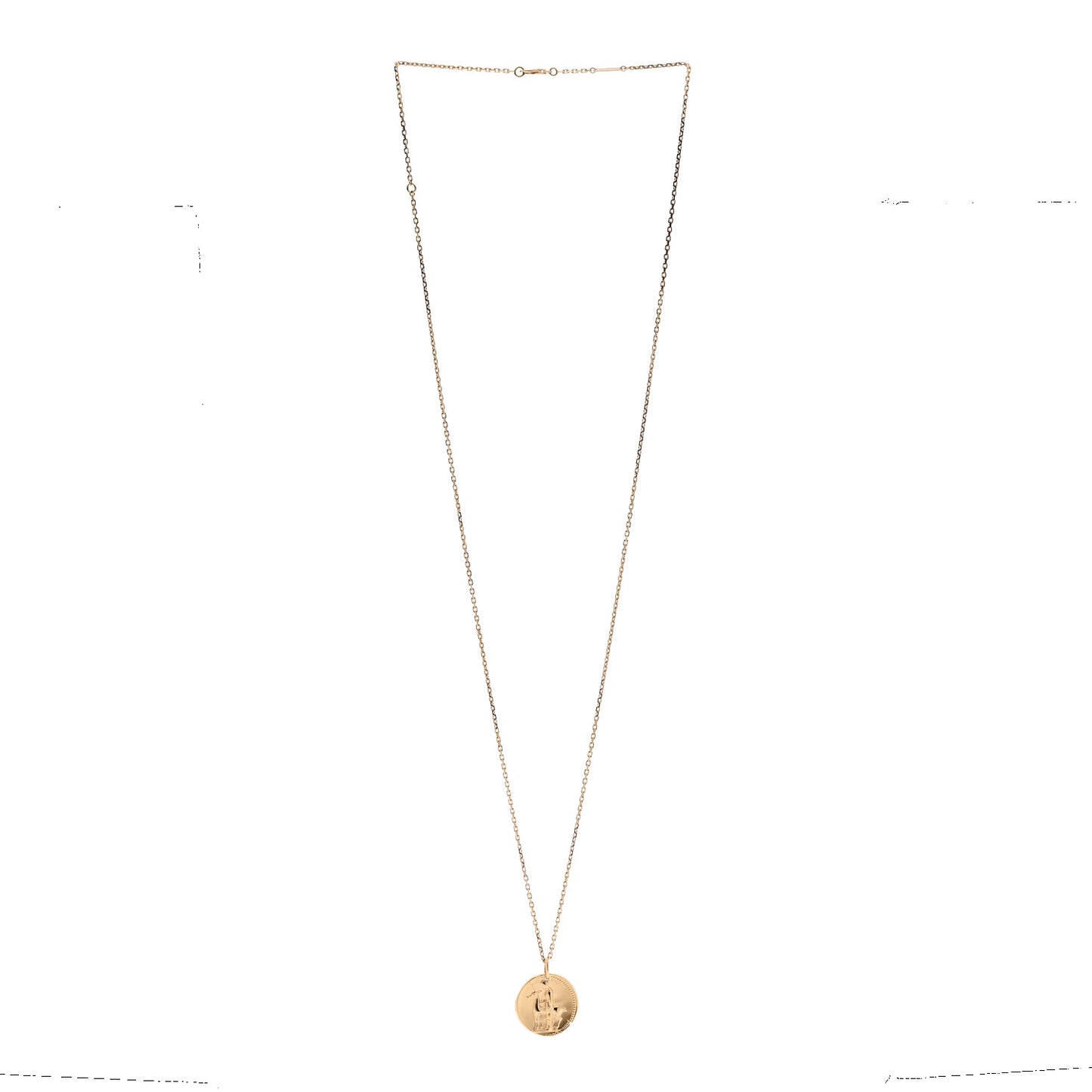 18K Yellow Gold Zodiac Virgo Pendant Necklace