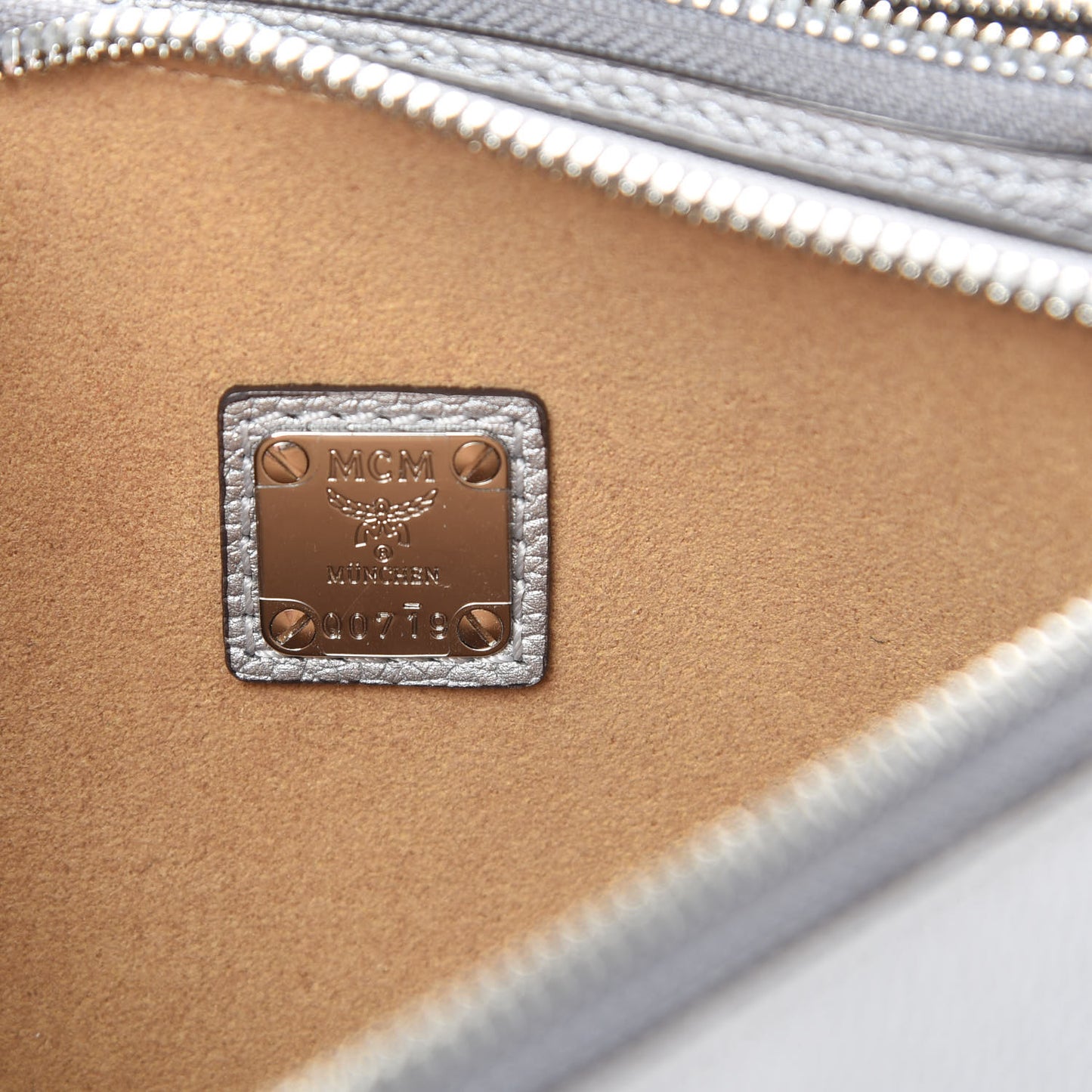 Grained Calfskin Milla Double Crossbody Bag Spike Silver