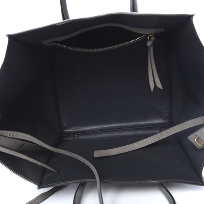 Celine Crocodile Embossed Nubuck Medium Phantom Luggage Grey 5 of 17