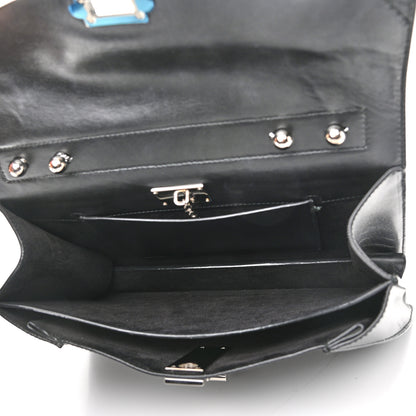 Proenza Schouler Calfskin Nubuck Medium Hava Top Handle Bag Black 7 of 9