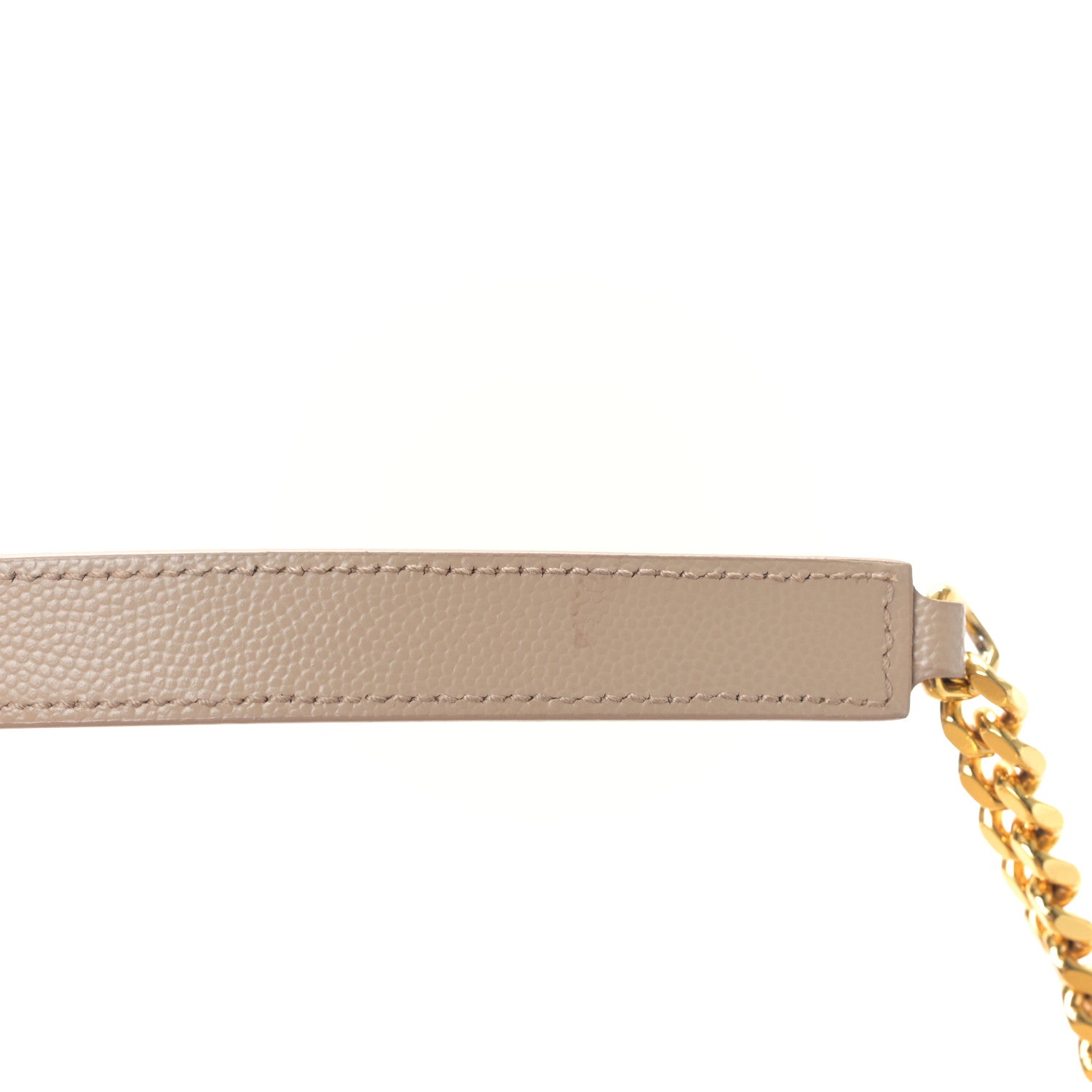 Saint Laurent Grain De Poudre Matelasse Chevron Large Monogram Satchel Dark Beige 9 of 9