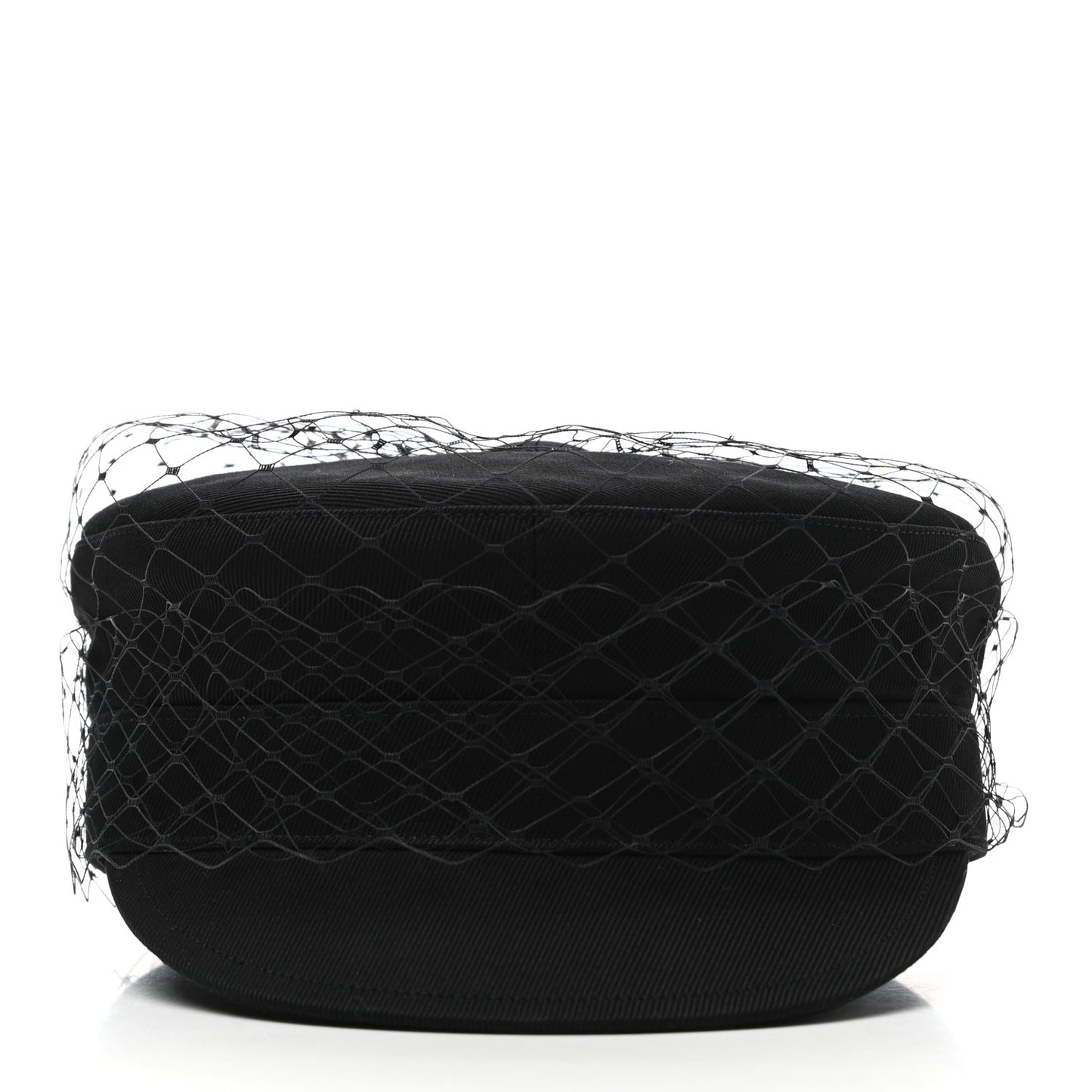 Cotton Canvas Arty Cap with Veil 58 Black