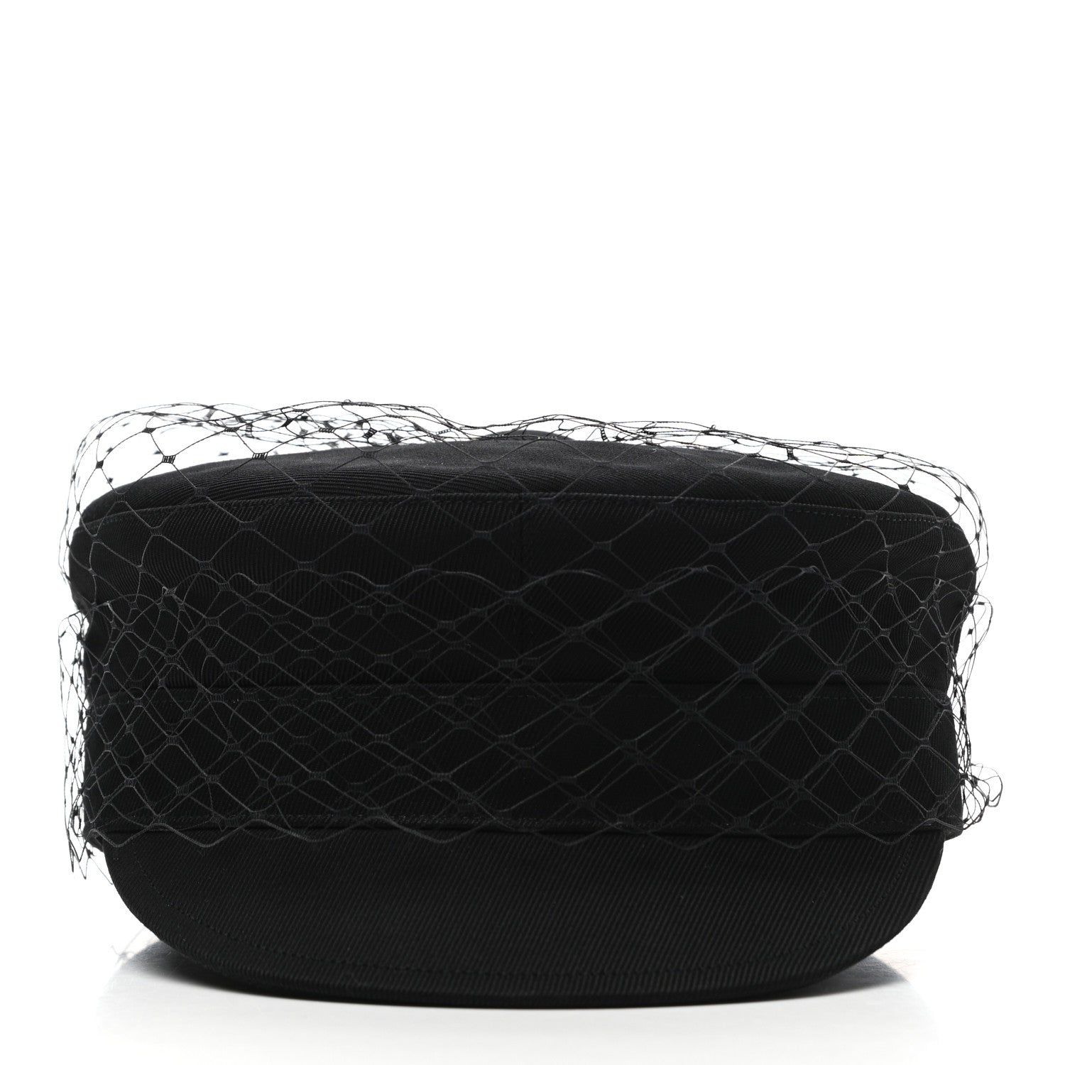 Christian Dior Cotton Canvas Arty Cap with Veil 58 Black 3 of 9