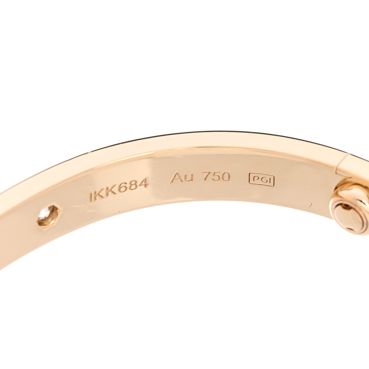 Cartier 18K Yellow Gold 4 Diamond LOVE Bracelet 16 4 of 6