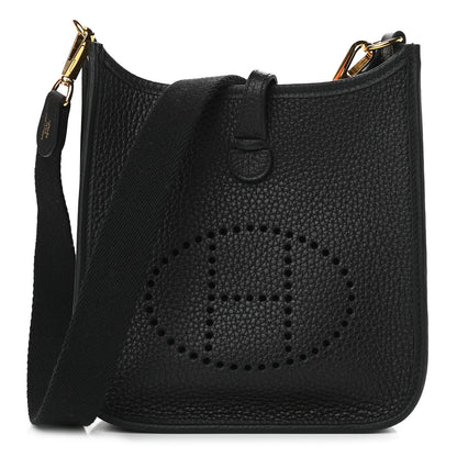 Hermes Taurillon Clemence Evelyne TPM Black 1 of 9