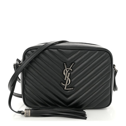 Saint Laurent Calfskin Matelasse Monogram Lou Camera Bag Black 1 of 15