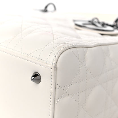 Christian Dior Lambskin Cannage Medium Lady Dior White 9 of 18