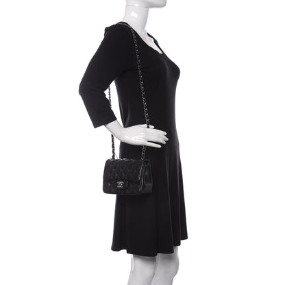 Chanel Lambskin Quilted Mini Square Flap Black 2 of 11