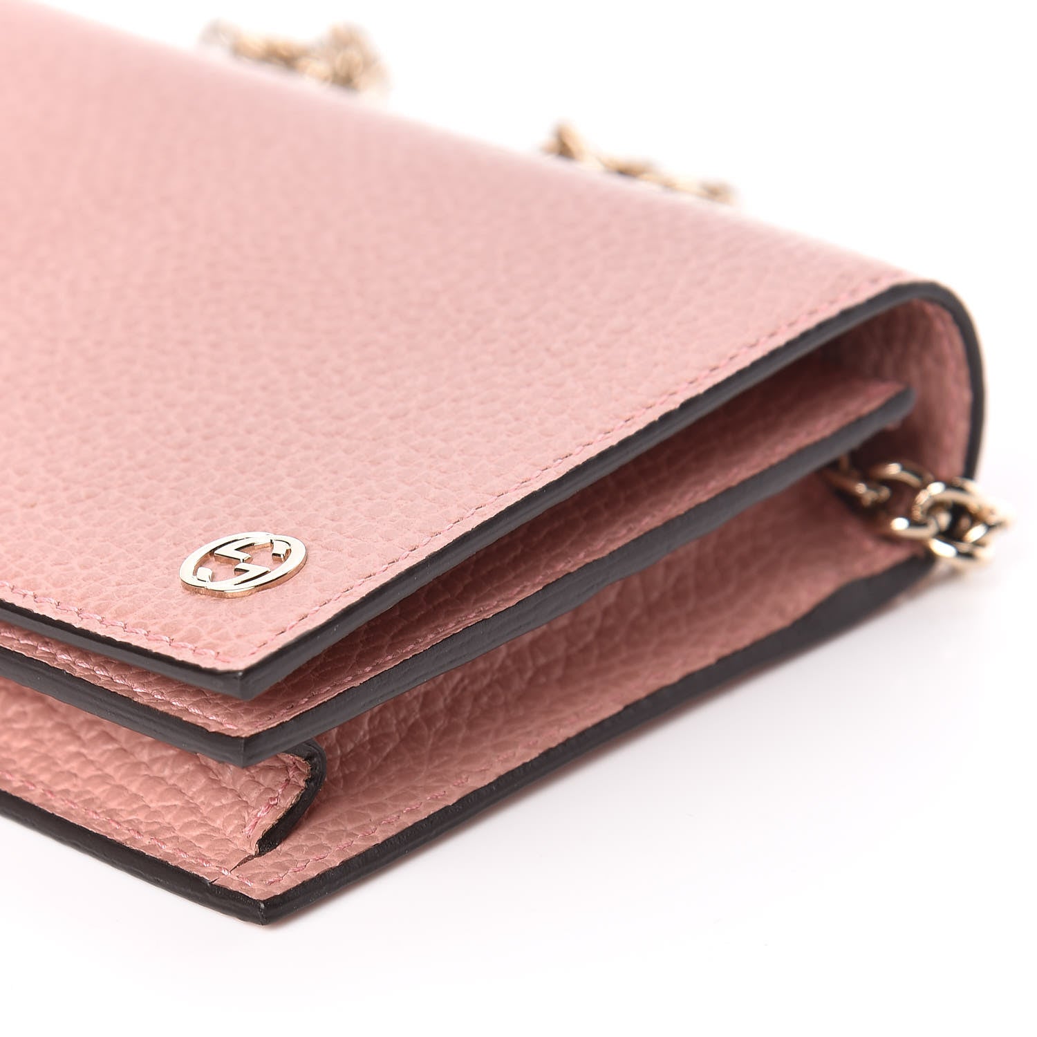 Gucci Dollar Calfskin Medium Betty Chain Wallet Soft Pink 7 of 11