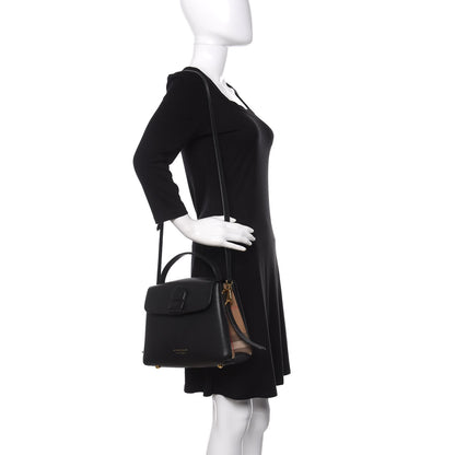 Burberry Derby Calfskin House Check Small Camberley Black 2 of 10