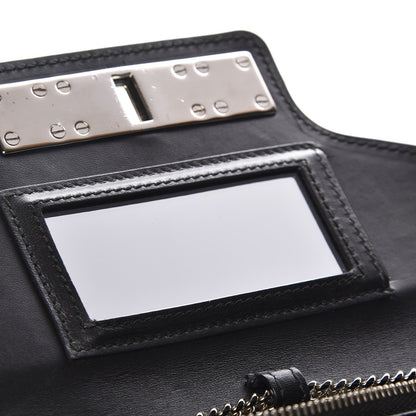 Proenza Schouler Calfskin Embossed Crosshatch PS11 Chain Wallet Black 7 of 8