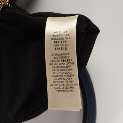 Burberry Grainy Calfskin House Check Medium Banner Tote Ink Blue 4 of 12