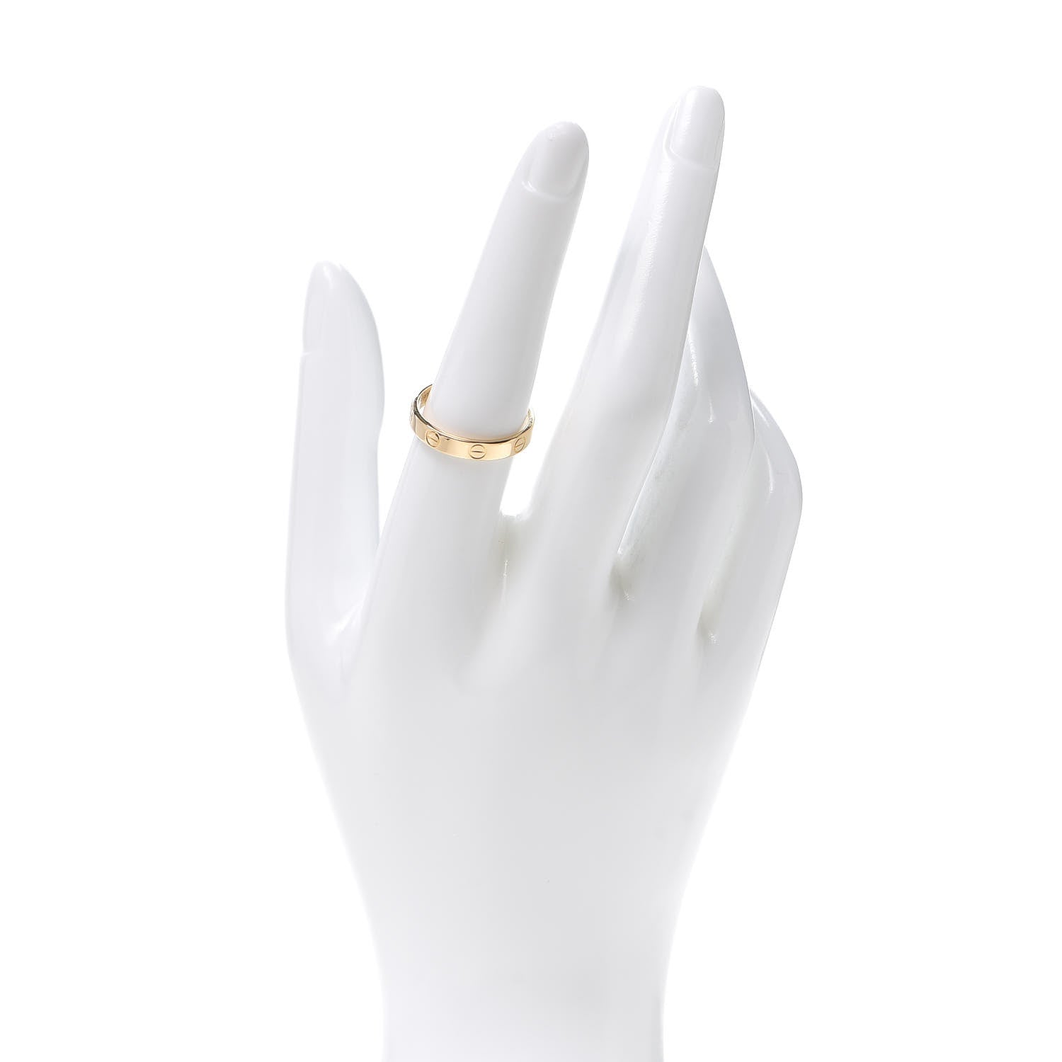 Cartier 18K Yellow Gold 3.5mm LOVE Wedding Band Ring 56 7.5 2 of 4