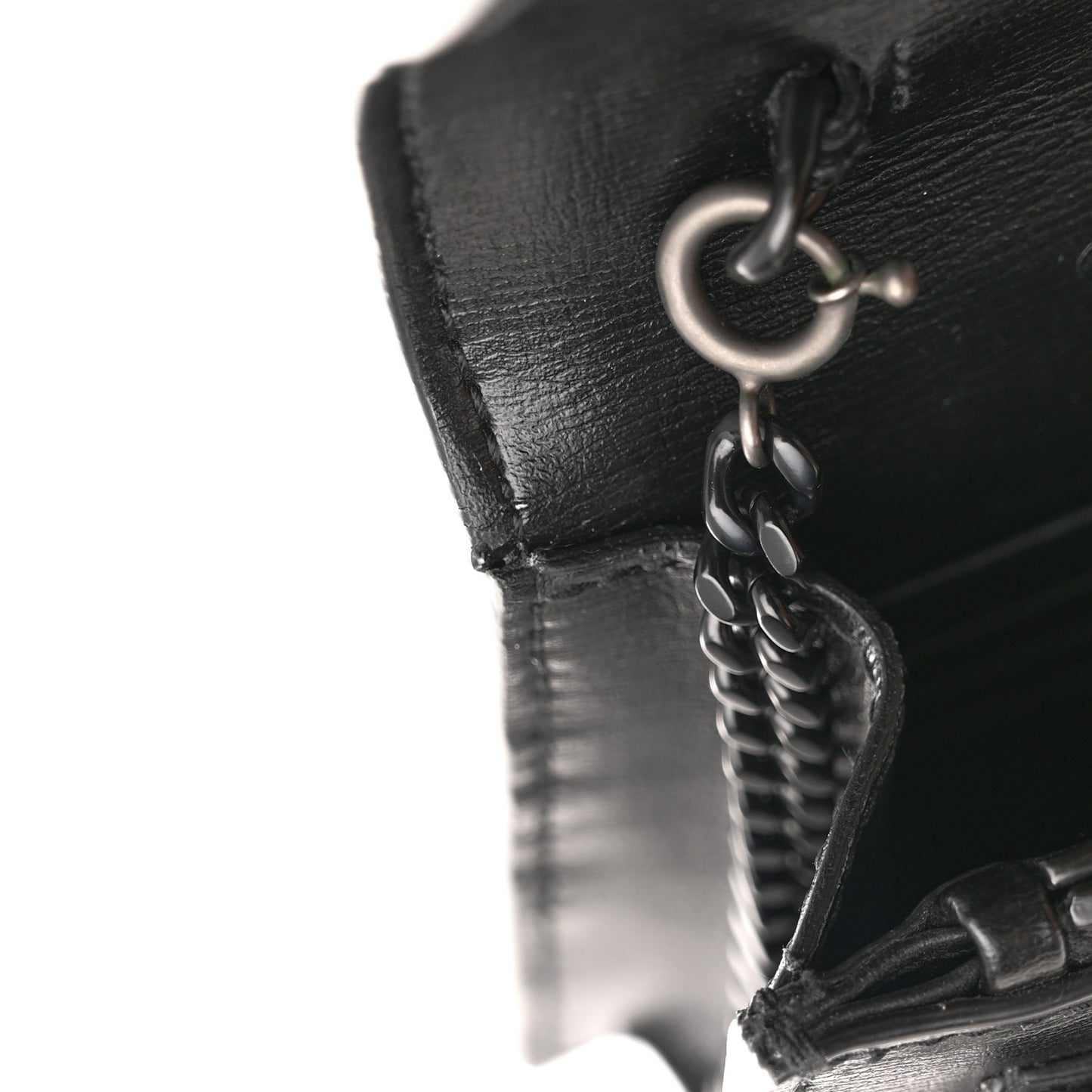 Calfskin Monogram Sunset Chain Wallet Black