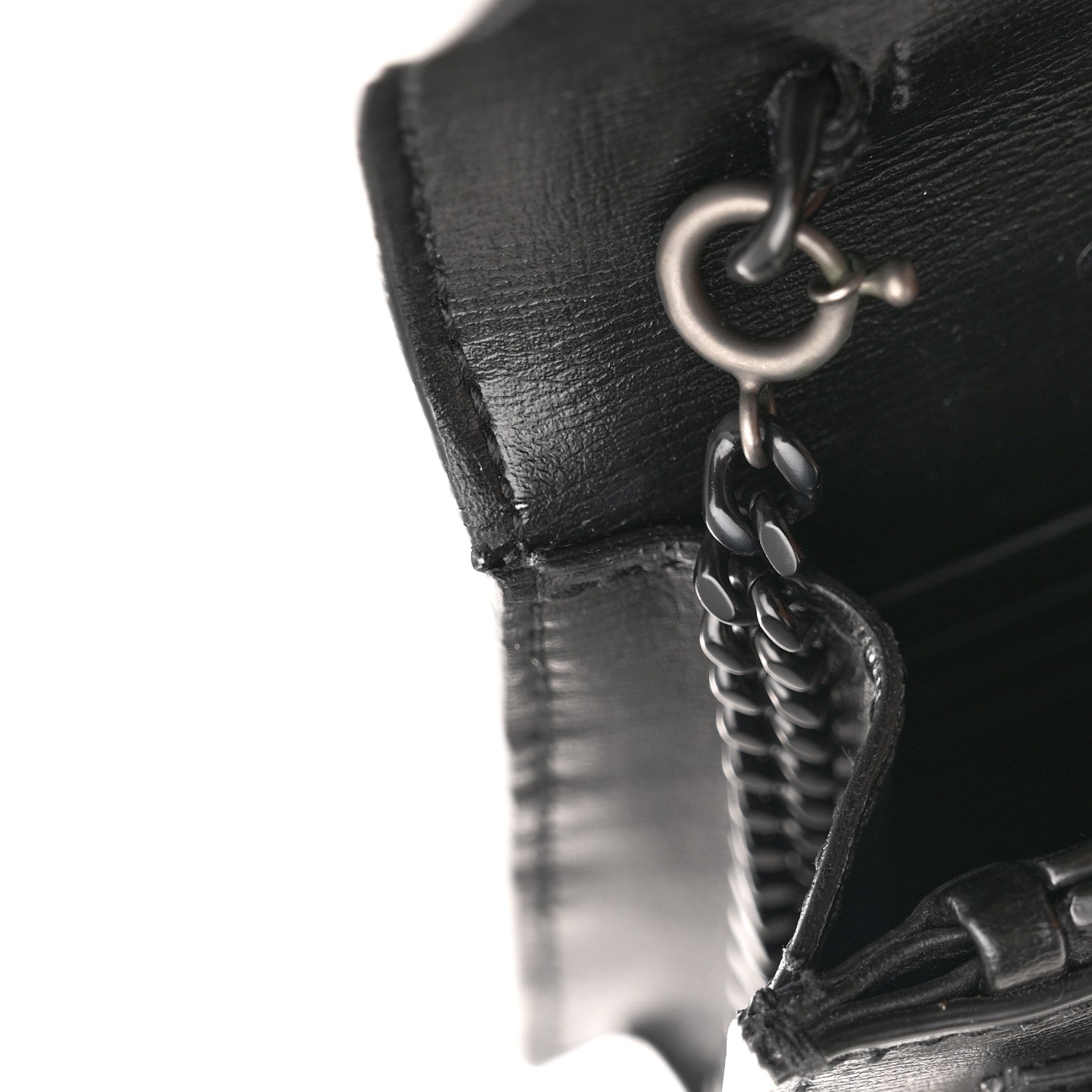 Saint Laurent Calfskin Monogram Sunset Chain Wallet Black 17 of 18