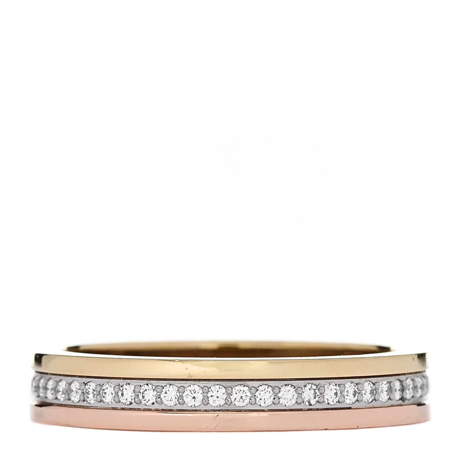 Cartier 18K White Yellow Pink Gold Diamond 3.5mm Vendome Louis Cartier Wedding Band Ring 53 6.5 1 of 5