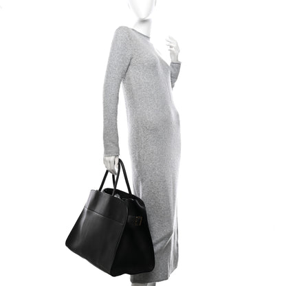The Row Polished Saddle Calfskin Soft Margaux 17 Black 2 of 10