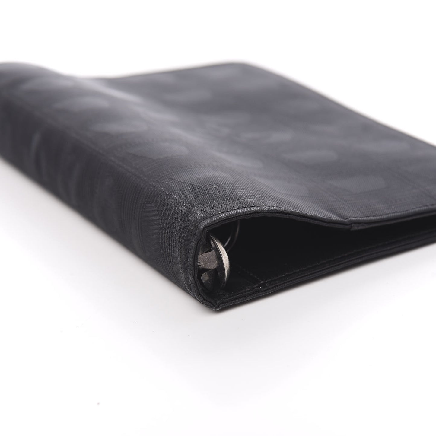 Nylon Travel Small Ring Agenda Planner Black