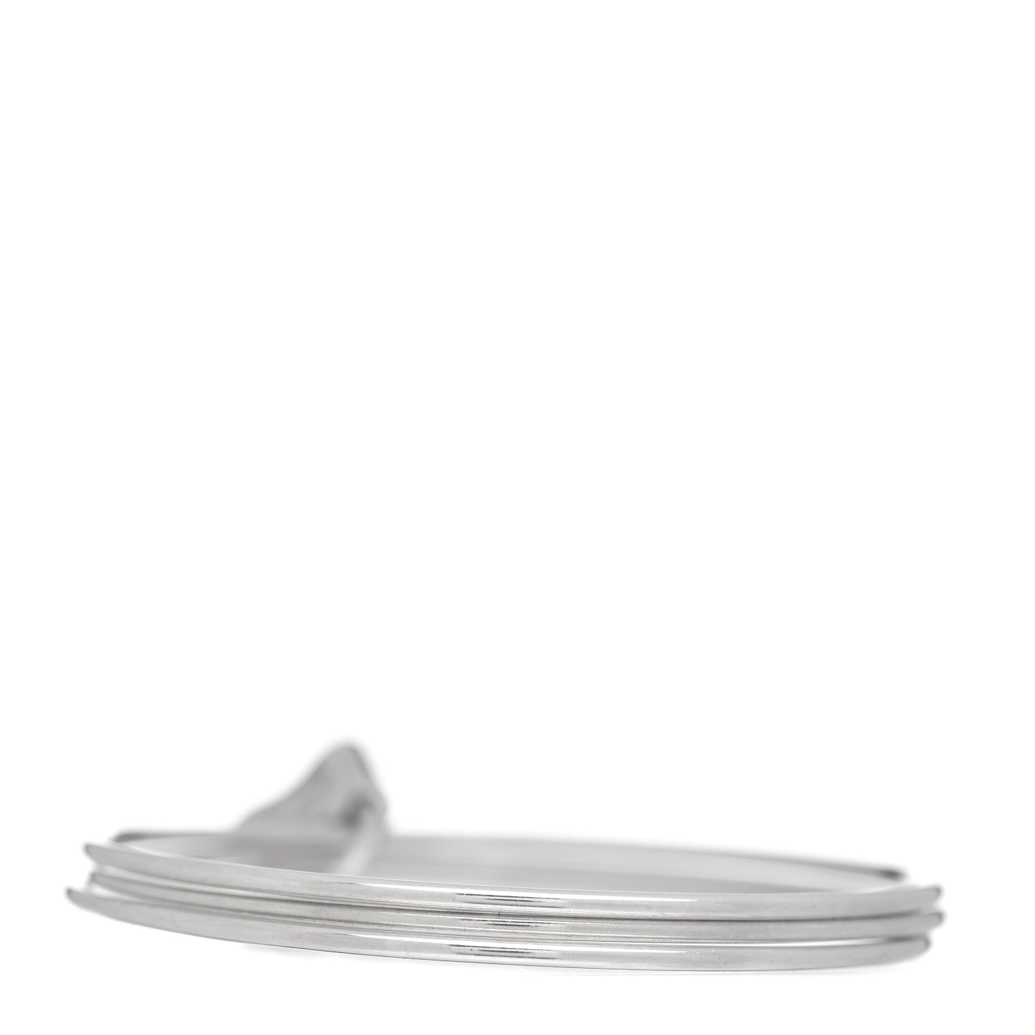 Tiffany Sterling Silver 1837 Triple Bangle Lock Bracelet 3 of 4