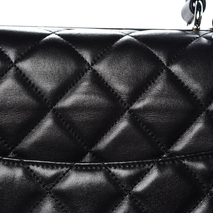 Chanel Lambskin Quilted Large Trendy CC Dual Handle Flap Bag Black 8 of 13