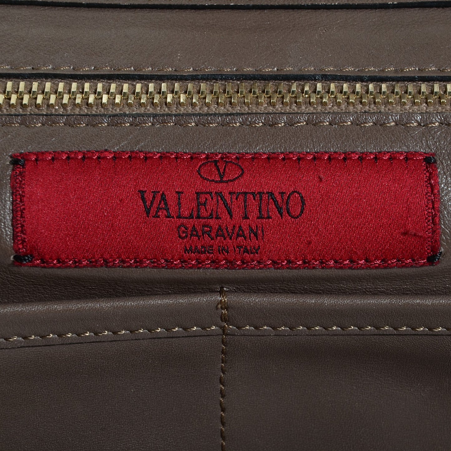 Vitello Medium Rockstud Tote Brun