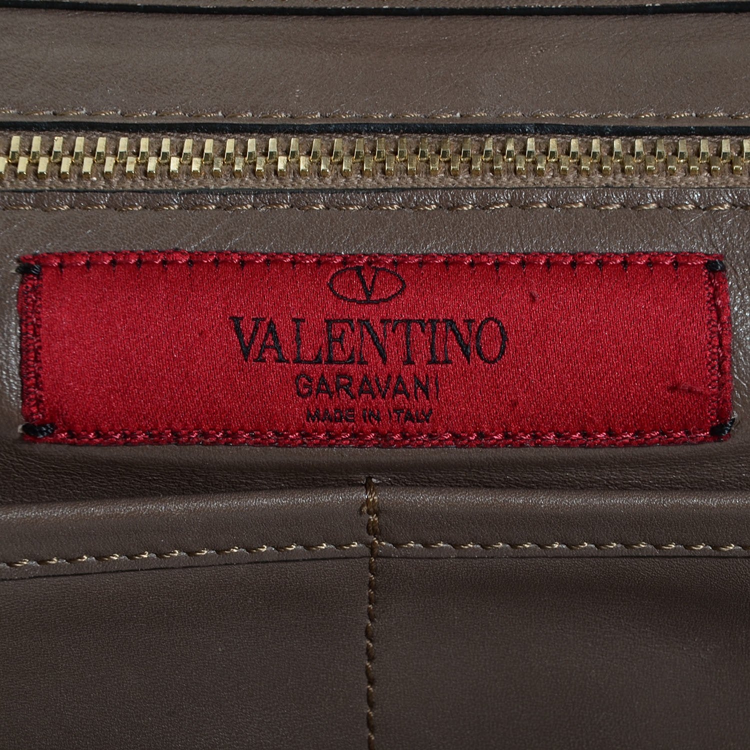 Valentino Garavani Vitello Medium Rockstud Tote Brun 6 of 8