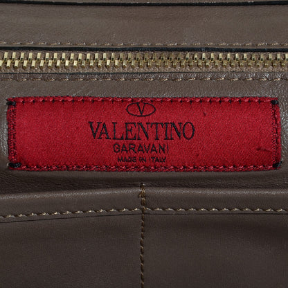 Valentino Garavani Vitello Medium Rockstud Tote Brun 6 of 8