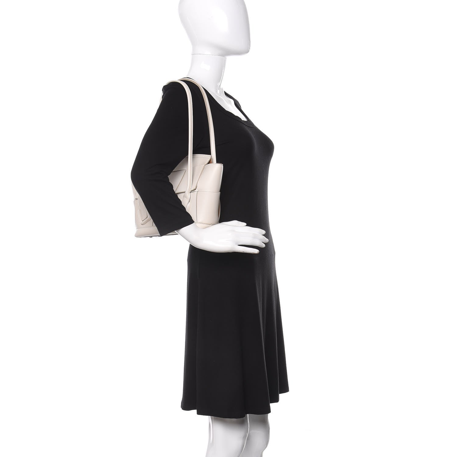 Bottega Veneta French Calfskin Maxi Intrecciato Small Arco Bianco 2 of 9