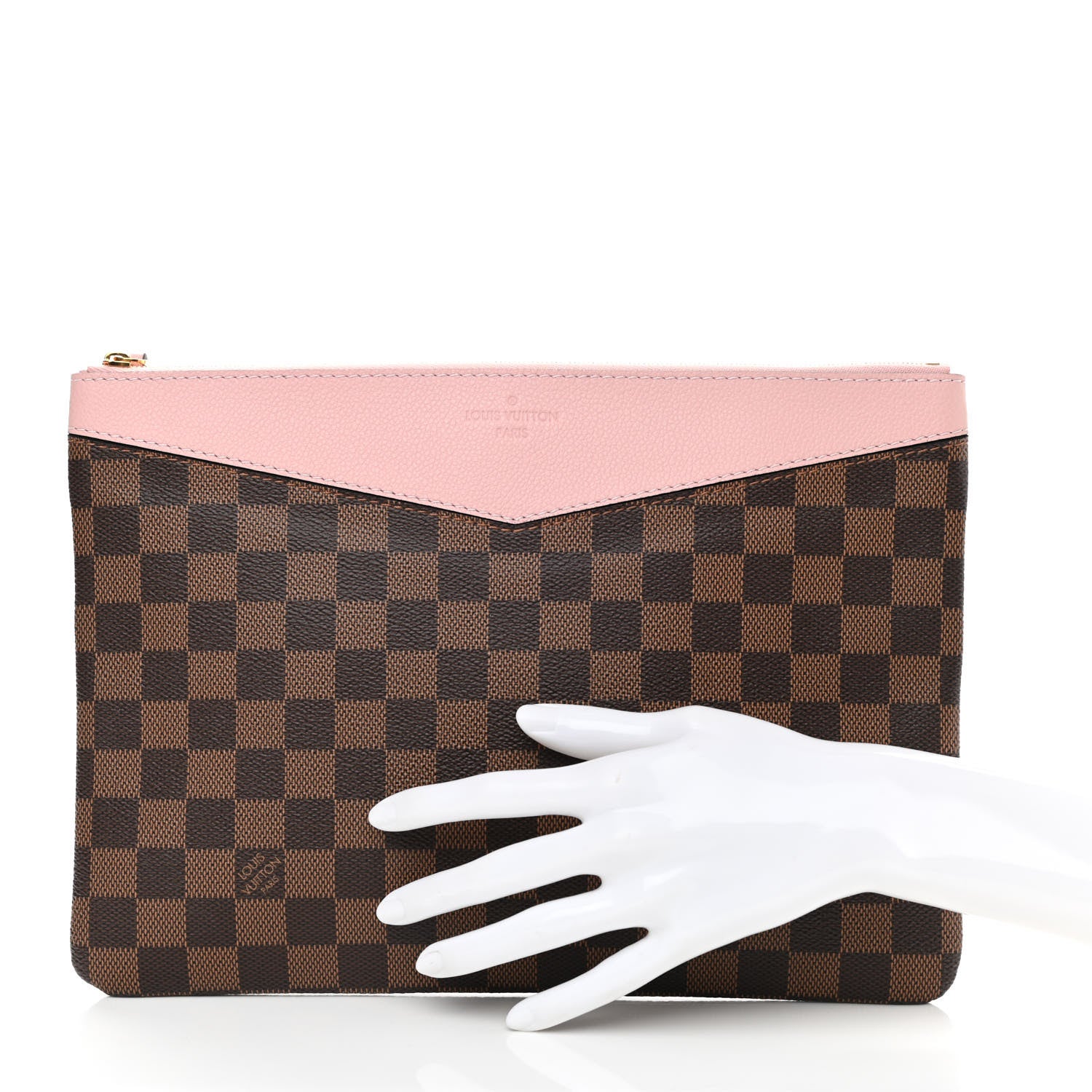 Louis Vuitton Damier Ebene Daily Pouch Rose Poudre 2 of 7
