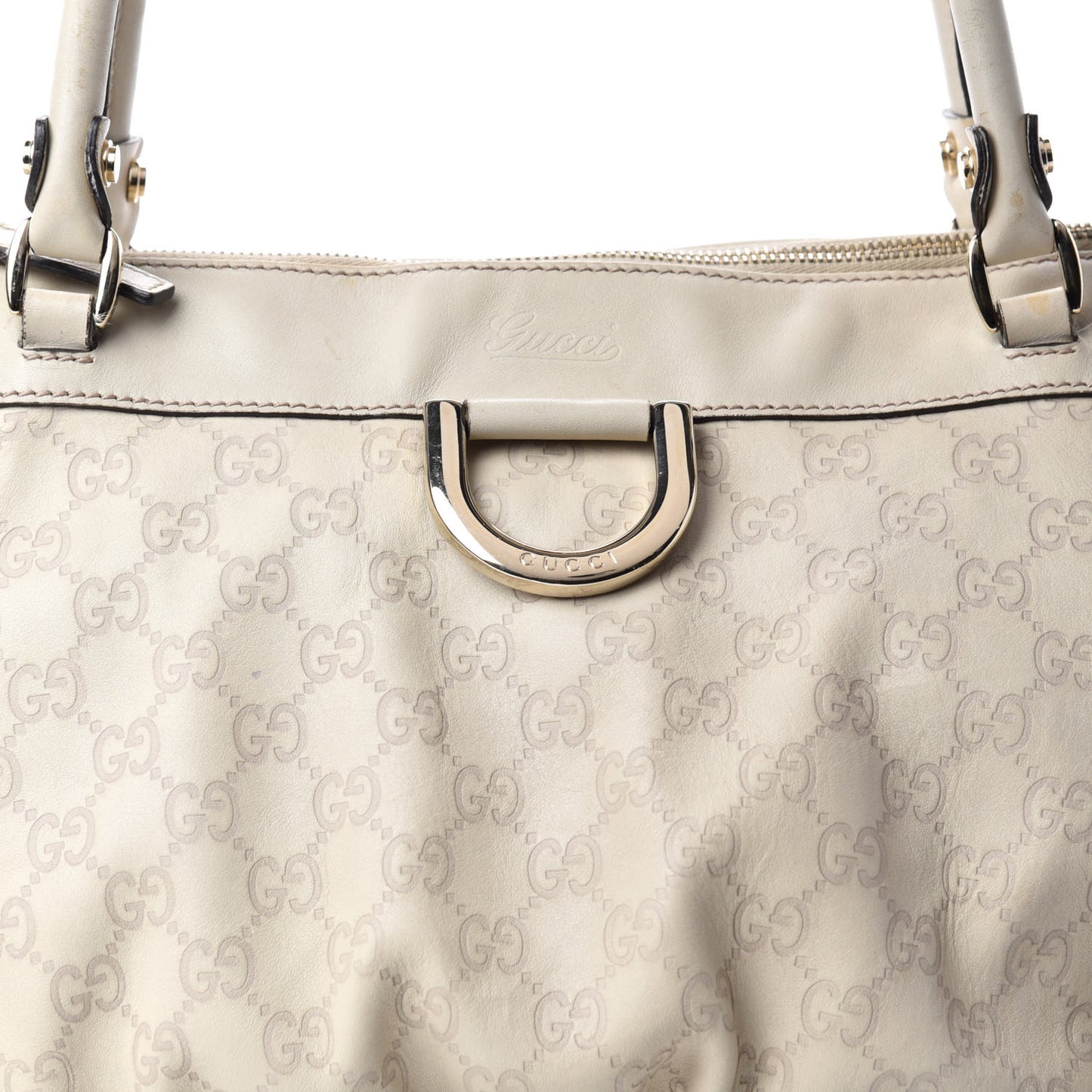 Guccissima D Gold Tote Off White