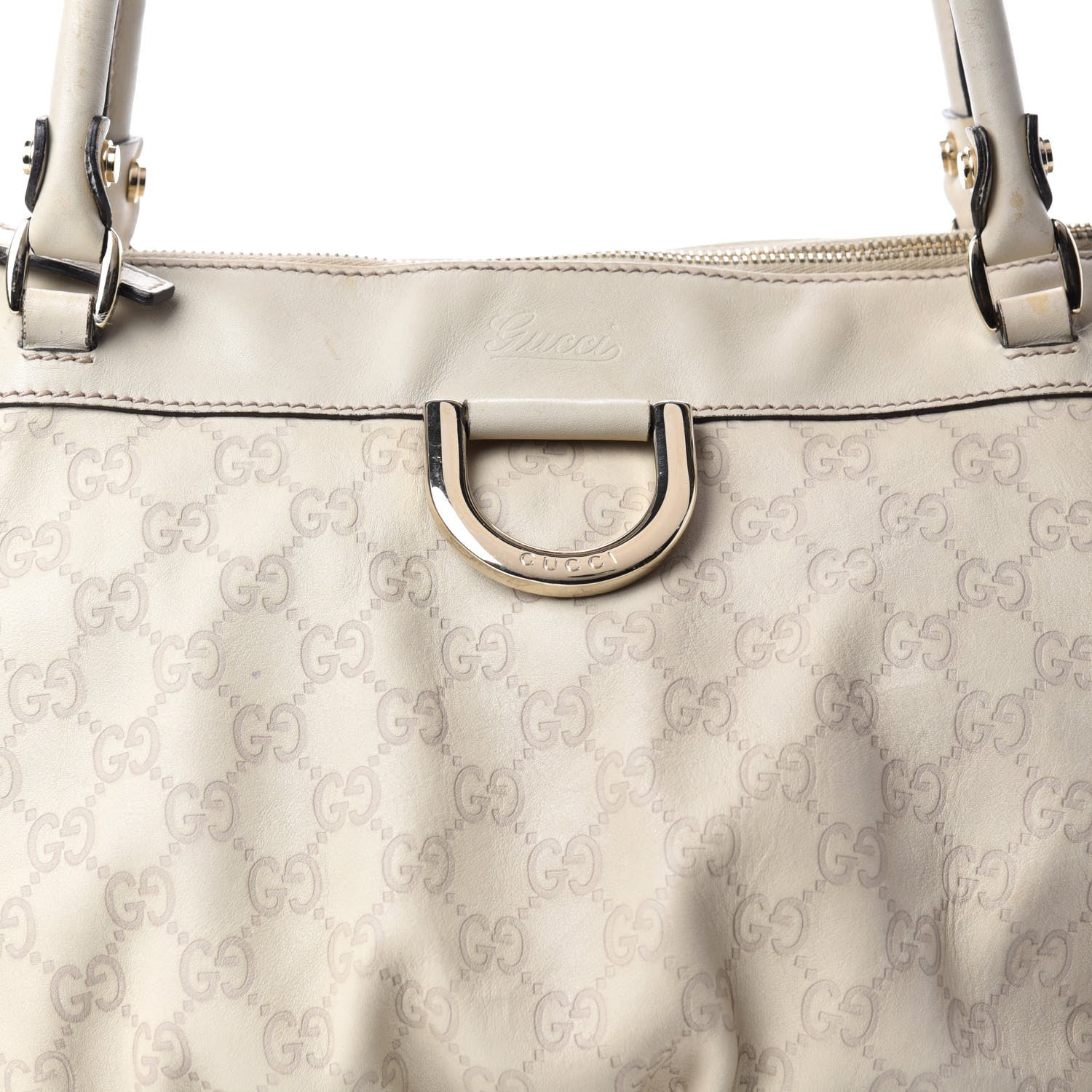 Gucci Guccissima D Gold Tote Off White 14 of 14