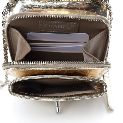 Chanel Crackled Aged Calfskin Mini Crossbody Flap Gold 5 of 10