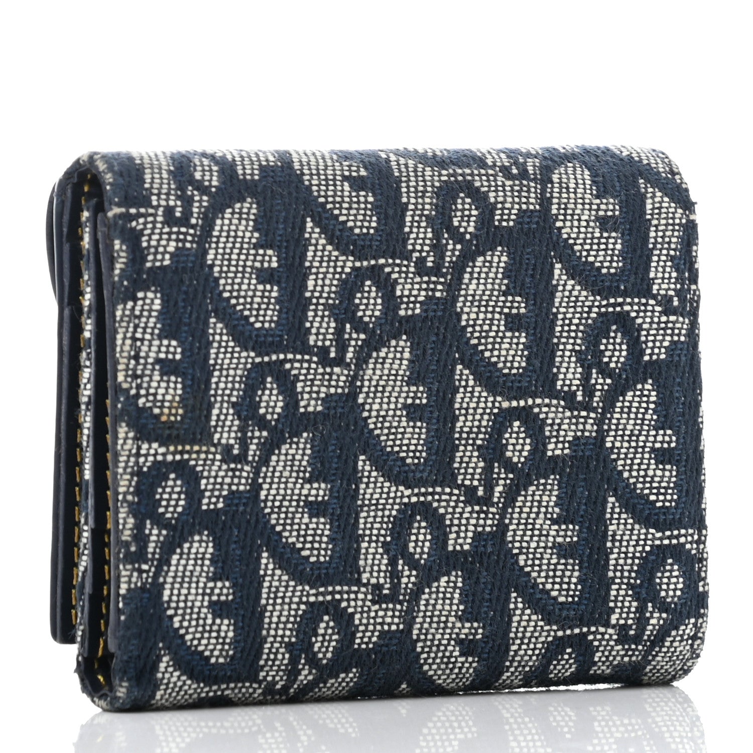 Christian Dior Monogram Compact Saddle Wallet Blue 3 of 10