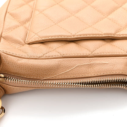 Chanel Caviar Quilted Timeless CC Shoulder Bag Beige 12 of 13