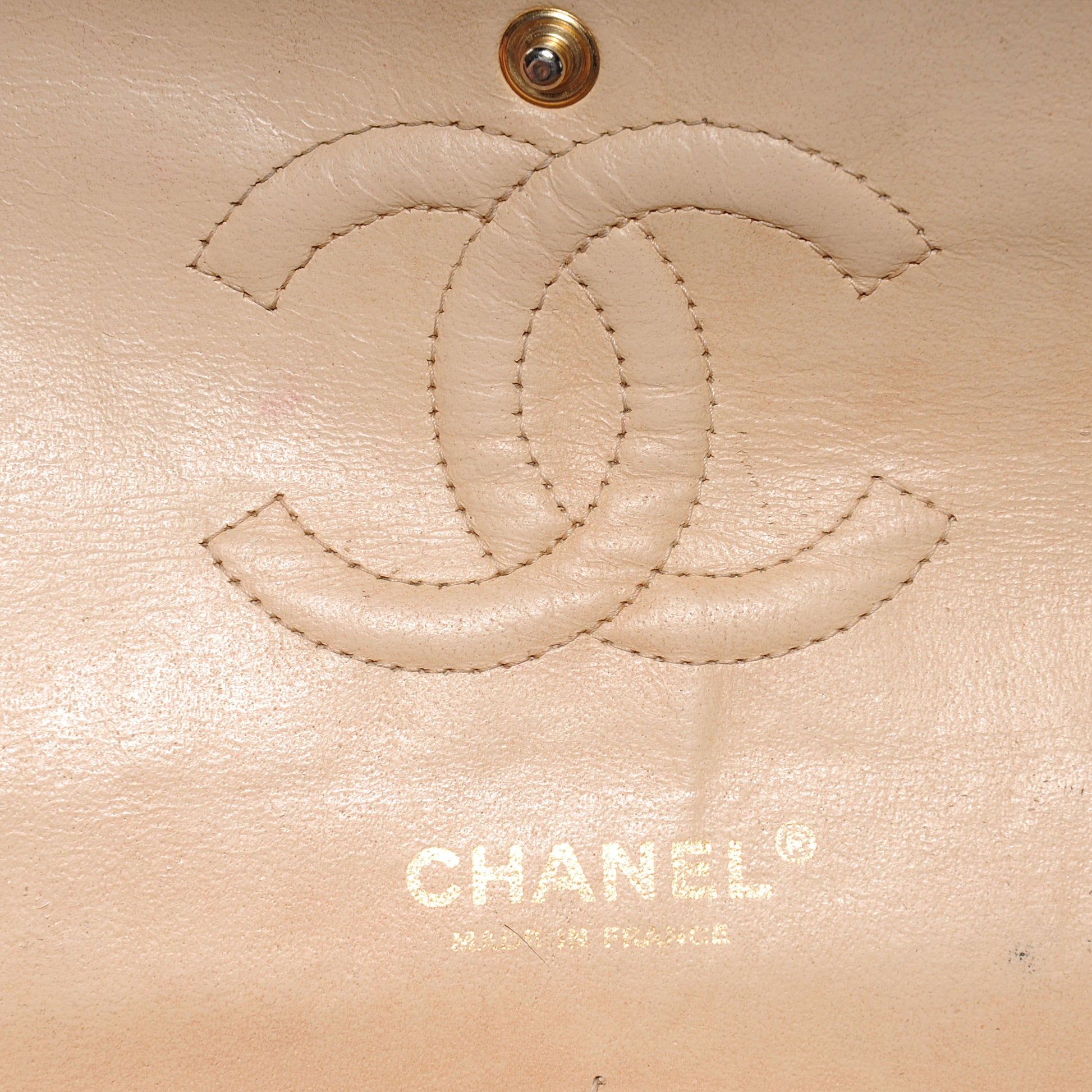 Chanel Caviar Quilted Medium Double Flap Beige 5 of 7
