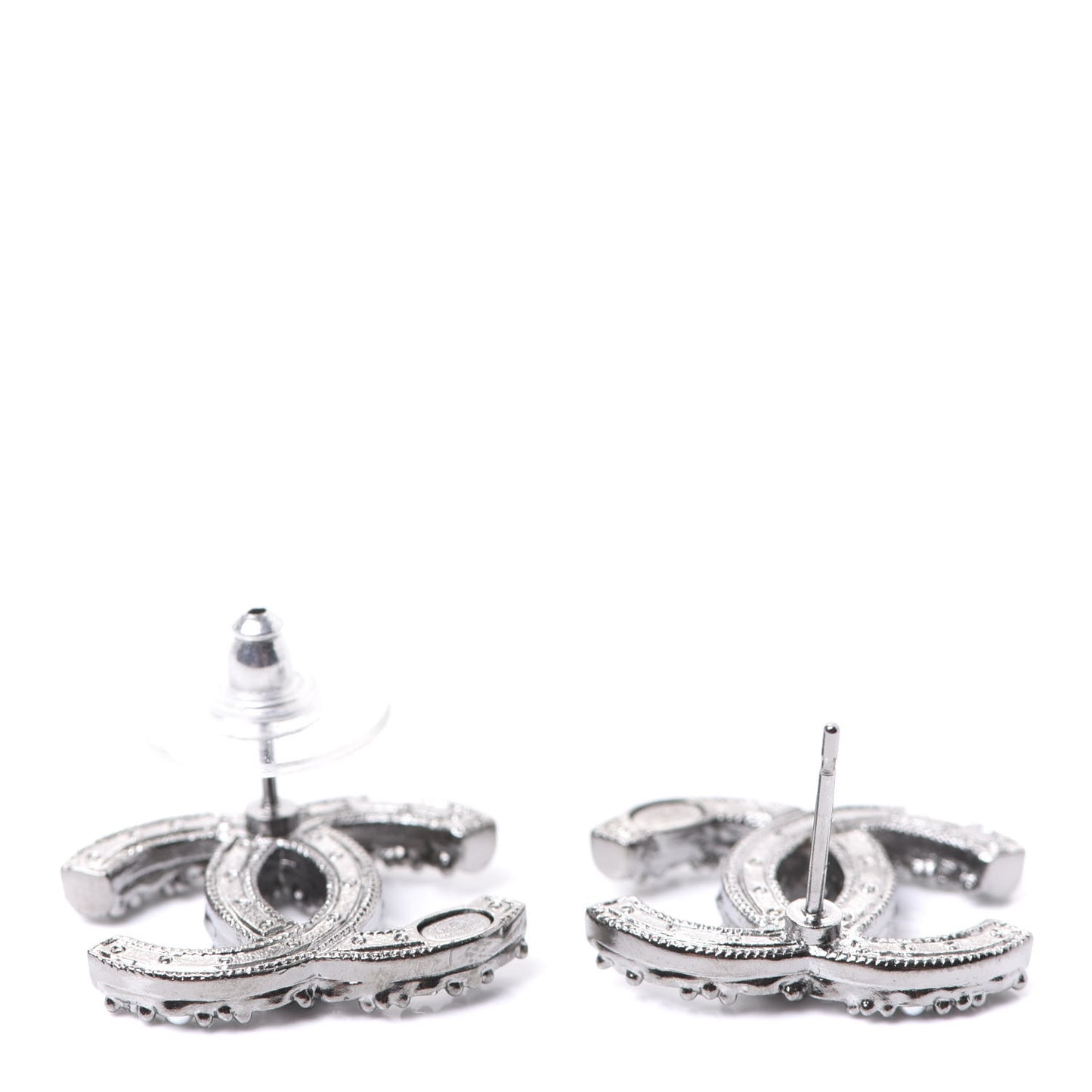Ruthenium Crystal Pearl Caviar Earrings