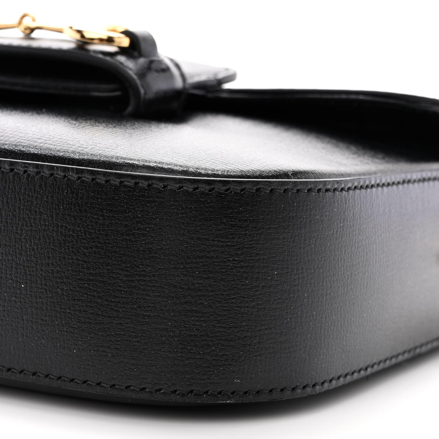Gucci Azalea Calfskin Web Mini Horsebit 1955 Shoulder Bag Black 10 of 11