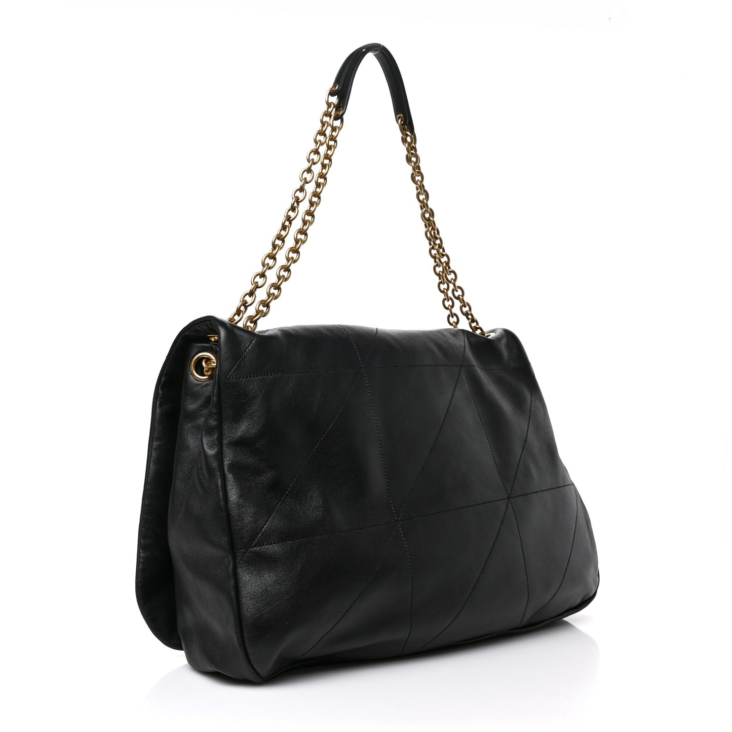 Lambskin Matelasse Monogram Large Jamie 4.3 Black