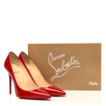 Christian Louboutin Patent Decollete 554 100 Pumps 36.5 Loubi Red 8 of 8