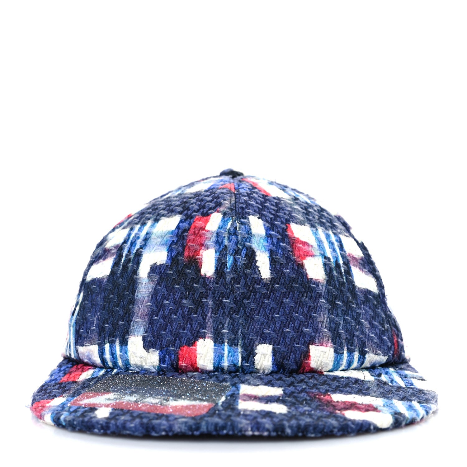Chanel Tweed Printed Airline CC Cap Hat Red White Blue 2 of 7