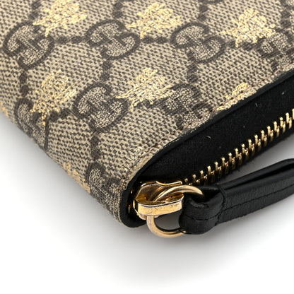 Gucci GG Supreme Monogram Bees Zip Around Wallet 16 of 16