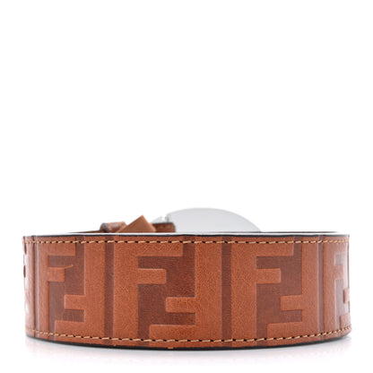 Fendi Cuoio Romano Selleria FF logo Belt 95 32 Brown 2 of 6