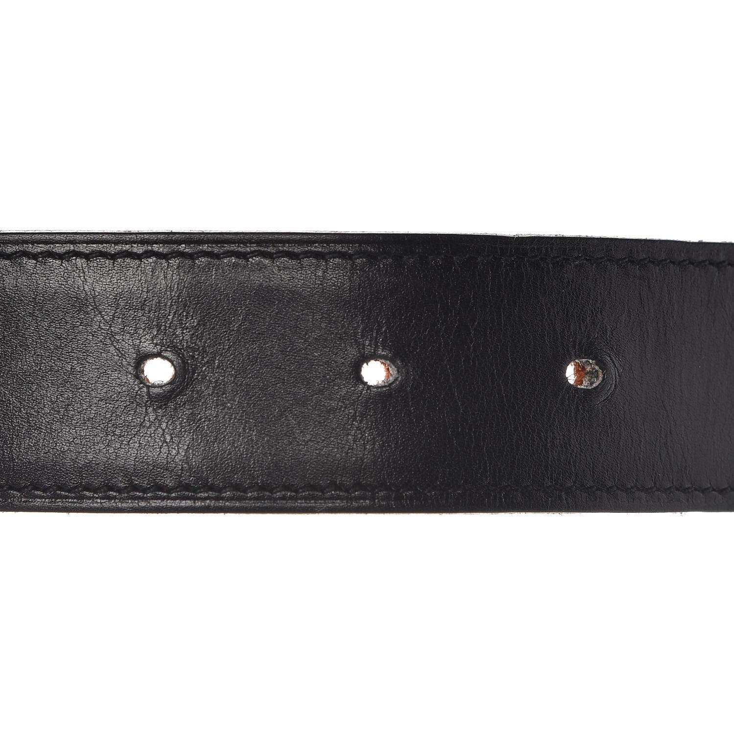 Hermes Box Togo 32mm H Belt 90 Black Orange 10 of 11