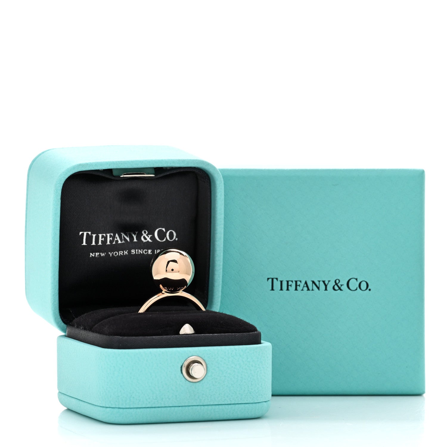 Tiffany 18K Rose Gold 12mm HardWear Ball Ring 54 7 5 of 5