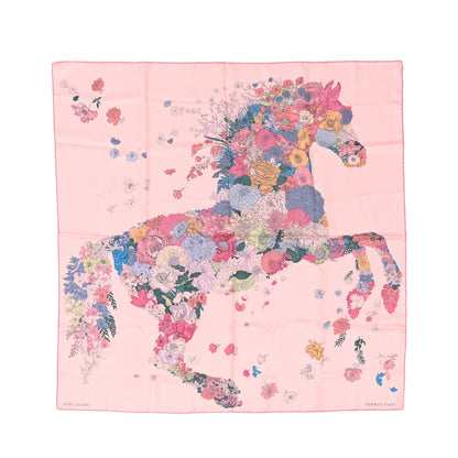 Hermes Silk Robe Legere Scarf 90 Rose Hortensia Bleu 1 of 8